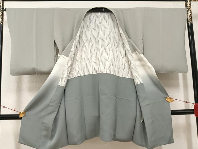 平和屋着物●道中着 重ね山 暈し染め さが美扱い 正絹 逸品 AABK5218ph