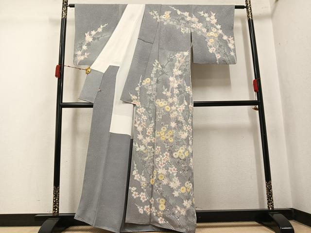 平和屋着物●訪問着 枝花文 金彩 高島屋扱い 正絹 逸品 AABK5219ph