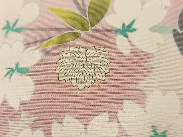 平和屋着物●希少 人間国宝・羽田登喜男 振袖 枝桜 たたき染め 正絹 逸品 AABK5223ph