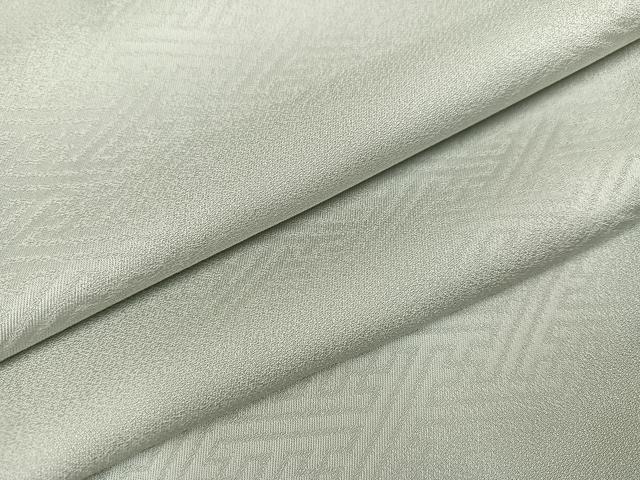 平和屋着物●上質な色無地 紗綾形地紋 蕎麦切色 正絹 逸品 未使用 AABK5233ph