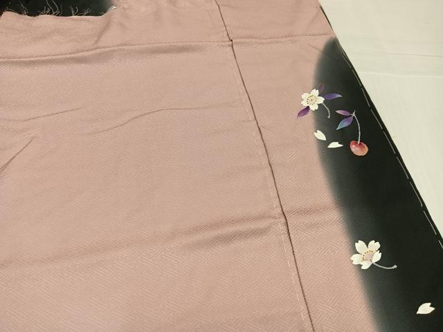 平和屋着物●豪華振袖 桜 さくらんぼ 丹後ちりめん 仮絵羽 正絹 逸品 未使用 AABK5236ph