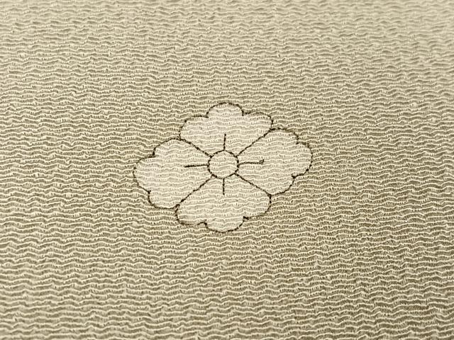 平和屋着物●上質な色無地 白橡色 正絹 逸品 未使用 AABK5238ph