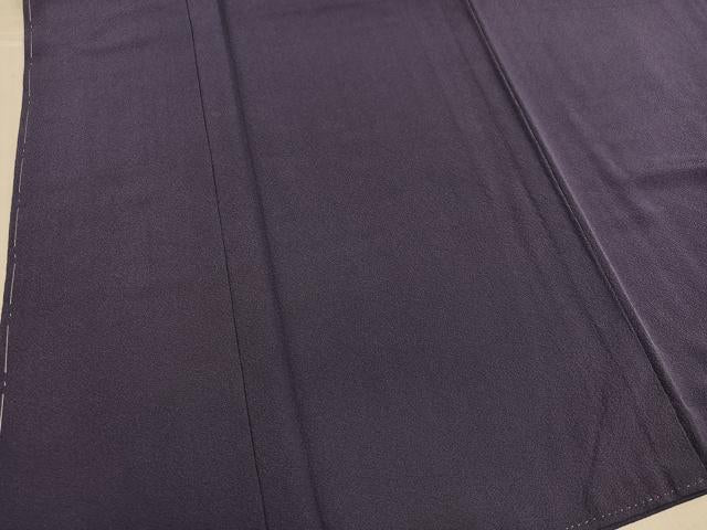 平和屋着物●上質な色無地 紫鼠色 ロング丈 正絹 逸品 AABK5242ph