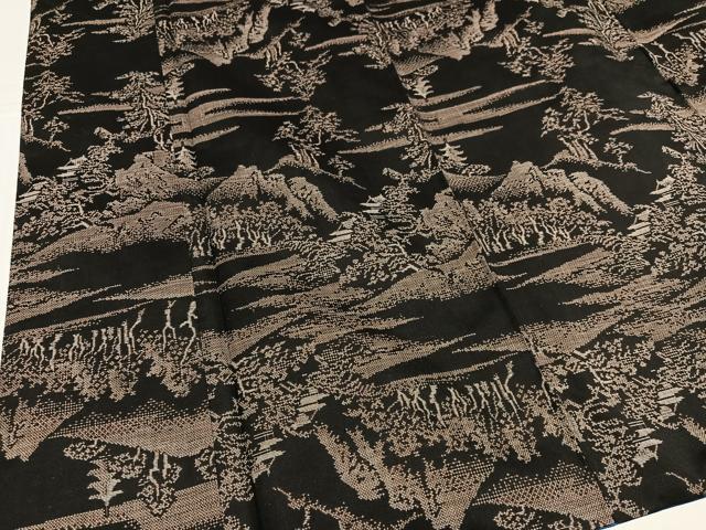 平和屋着物●本場大島紬 9マルキ 風景樹林文 正絹 逸品 AABK5249ph