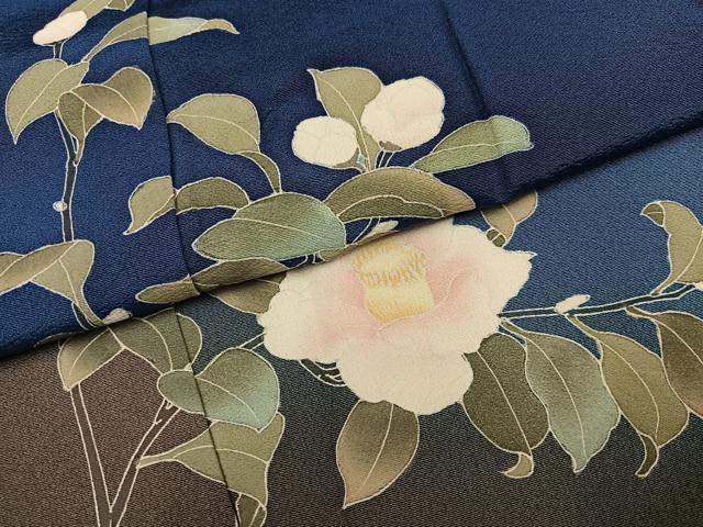 平和屋着物●訪問着 友禅 枝花文 暈し染め 正絹 逸品 未使用 AABK5250ph