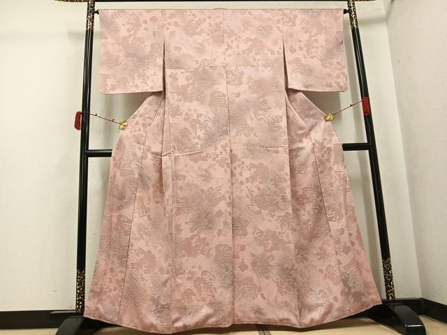 平和屋着物●上質な小紋 舞葉文 暈し染め 正絹 逸品 AABK5271ph