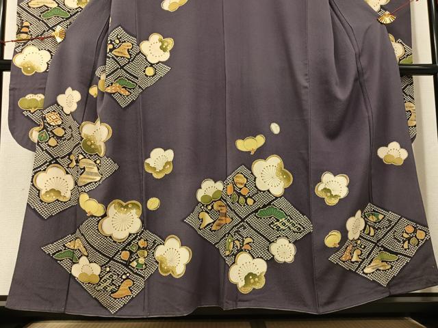 平和屋着物●豪華振袖 梅松文 金彩 正絹 逸品 AABK5276ph