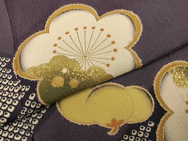 平和屋着物●豪華振袖 梅松文 金彩 正絹 逸品 AABK5276ph