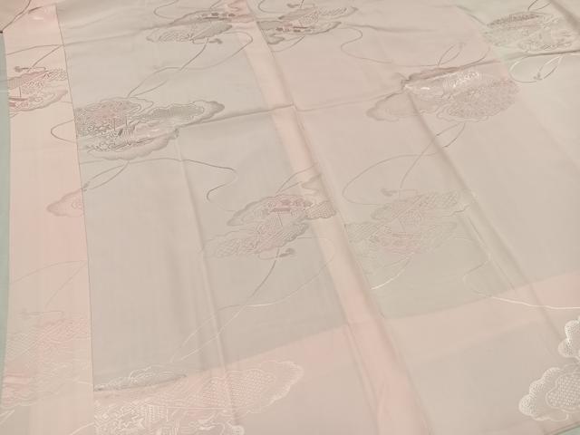 平和屋着物●振袖用長襦袢 無双仕立て 御所車花地紋 暈し染め 正絹 逸品 AABK5282ph