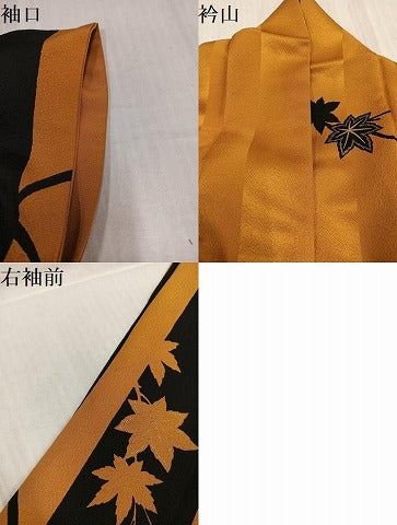 平和屋着物●豪華振袖 楓間道 金彩 正絹 逸品 AABK5287ph