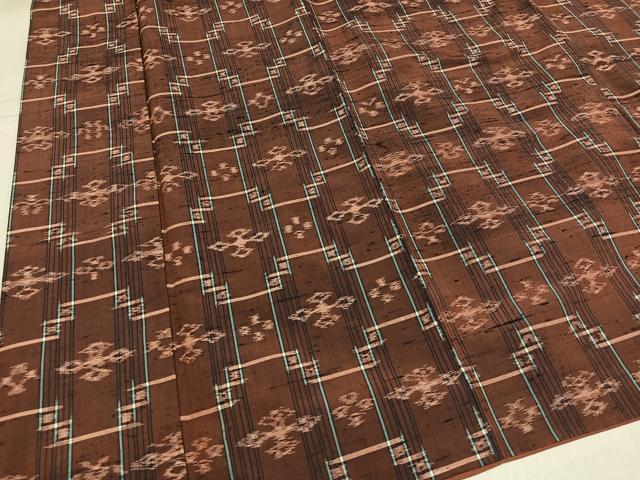 平和屋着物●本場琉球絣 紬 正絹 逸品 AABK5297ph
