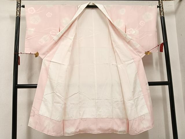 平和屋着物●長襦袢 袷 梅 暈し染め 正絹 逸品 未使用 AABK5303ph