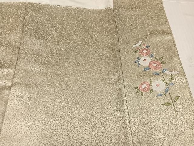 平和屋着物●訪問着 草花文 暈し染め 金彩 正絹 逸品 AABK5314ph