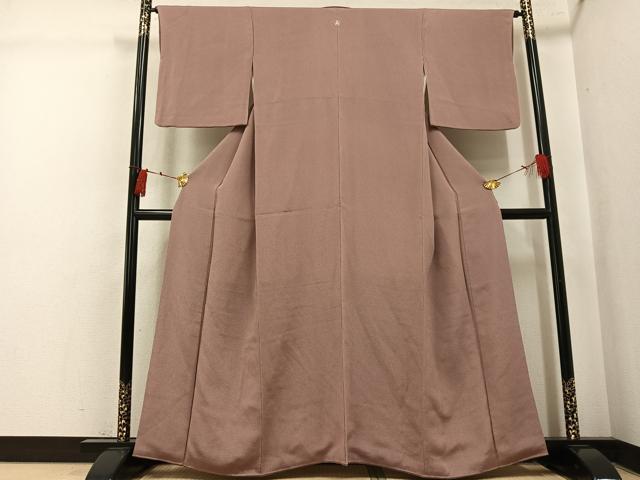 平和屋着物●江戸小紋 丸文 鬼しぼ縮緬 正絹 逸品 AABK5316ph