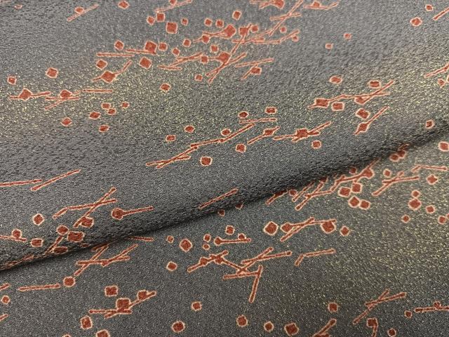 平和屋着物●上質な小紋 霞文 金彩 正絹 逸品 AABK5322ph