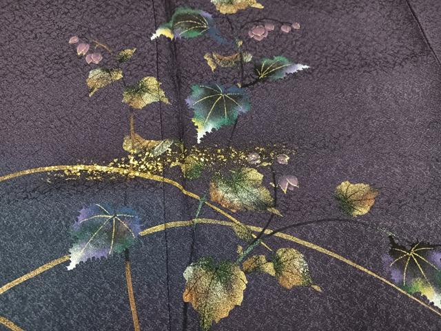平和屋着物●和紙染染色作家・植村彩弘 訪問着 草花文 暈し染め 金彩 やまと誂製 正絹 逸品 未使用 AABK5335ph