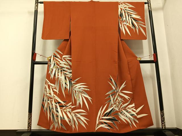 平和屋着物▼訪問着 笹文 金銀彩 正絹 逸品 AABK5338ph