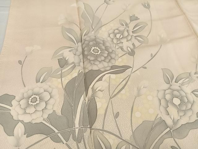 平和屋着物●訪問着 草花文 正絹 逸品 AABK5343ph