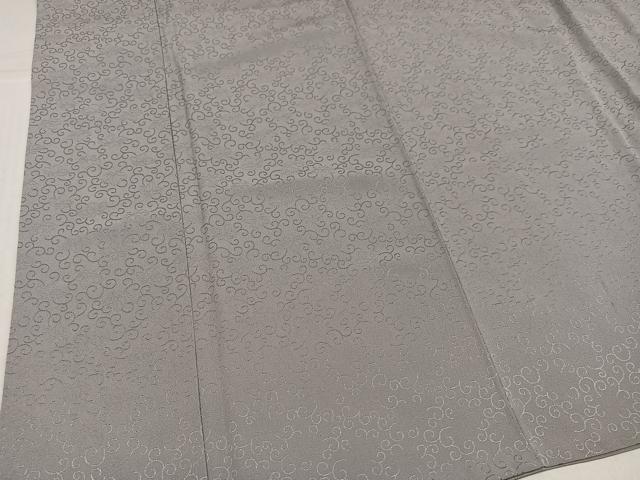 平和屋着物●京都の和装業の老舗一門 千切屋 色無地 唐草地紋 霞色 反端付き 正絹 逸品 AABK5349ph