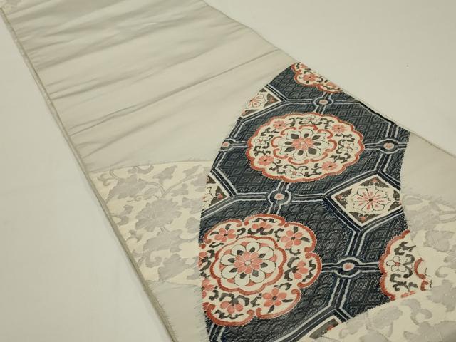平和屋着物◎太鼓柄袋帯 正倉院花文 正絹 逸品 AABK5371ou