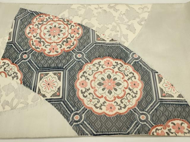 平和屋着物◎太鼓柄袋帯 正倉院花文 正絹 逸品 AABK5371ou