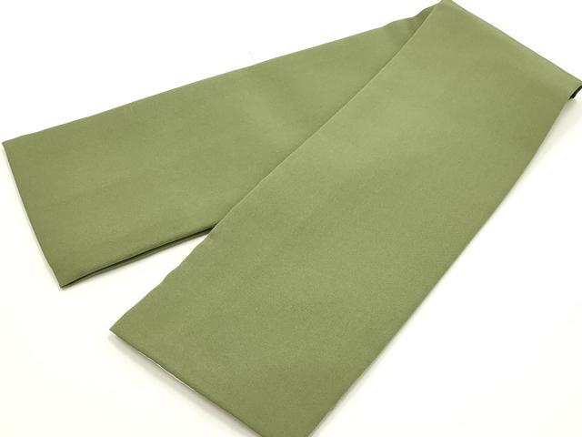 平和屋着物●ファッションデザイナー 花井幸子 和装小物 重ね衿 松葉色 逸品 未使用 AABK5409ay