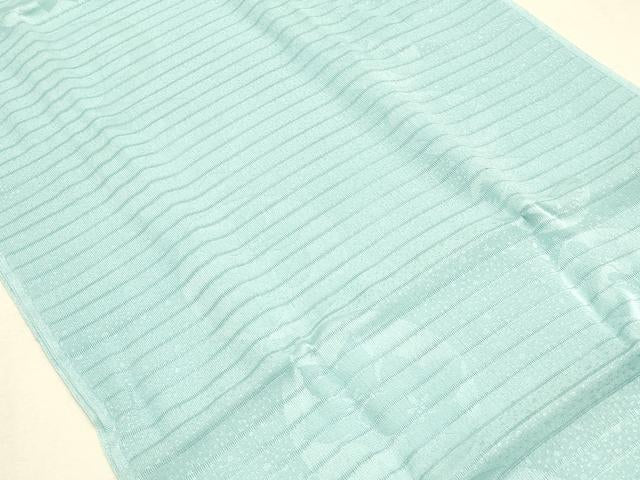 平和屋着物*夏物 和装小物 帯締め・帯揚げセット 平組 レース組 絽 花丸地紋 白藍色 正絹 逸品 未使用 AABK5423ay