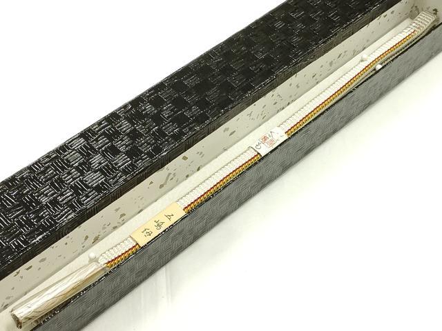 平和屋着物●無形文化財 江戸組紐 五嶋紐 帯締め 平組 あい美苑 逸品 新品 AABK5463ay