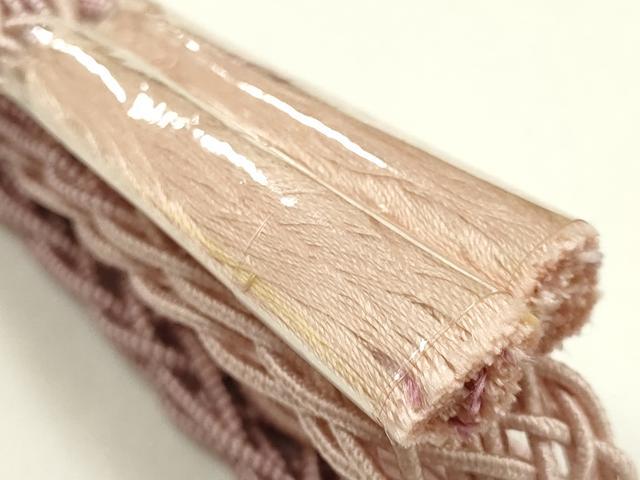 平和屋着物*夏物 和装小物 上質な帯締め 大正十四年創業 和装小物の老舗 三ッ杵印 紐の渡敬 レース組 逸品 未使用 AABK5468ay
