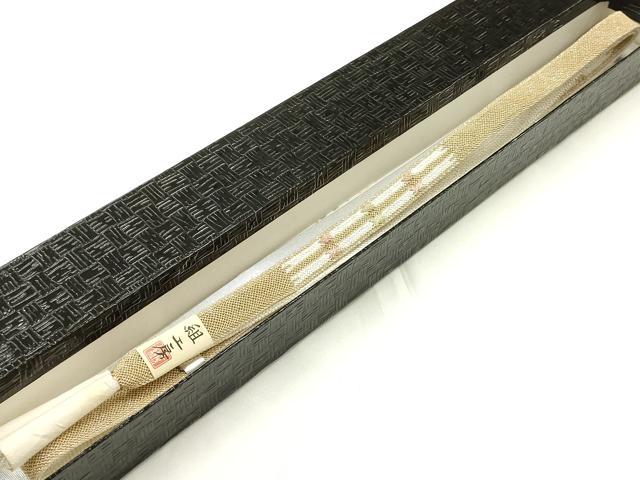 平和屋着物*夏物 和装小物 上質な帯締め レース組 夏高麗 銀糸 正絹 逸品 未使用 AABK5476ay