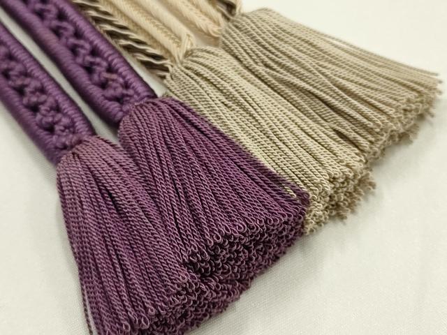 平和屋着物*夏物 和装小物 上質な帯締め2本セット レース組 撚り房 逸品 AABK5484ay