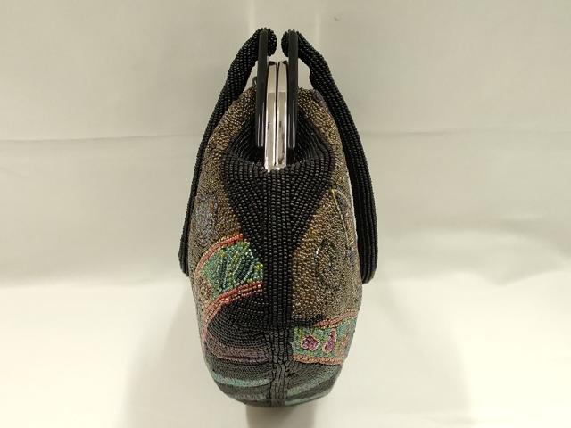 平和屋着物●和装小物 和装バッグ ハンドバッグ ビーズバッグ ペイズリー 花 逸品 AABK5506ay