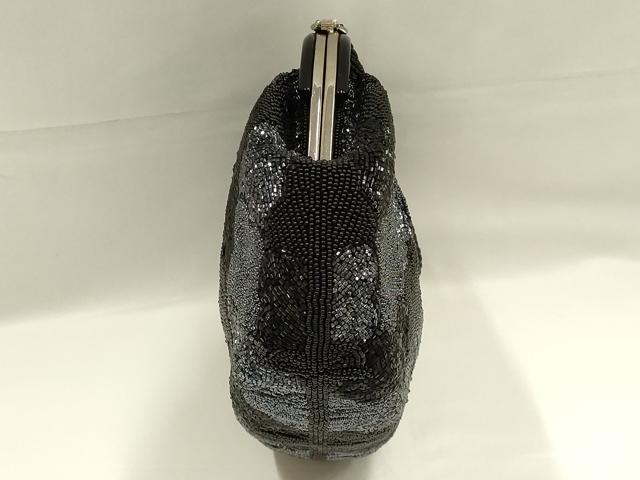 平和屋着物●和装小物 和装バッグ ハンドバッグ ビーズバッグ 縞 逸品 AABK5512ay