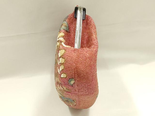 平和屋着物●和装小物 和装バッグ ハンドバッグ ビーズバッグ 枝葉 逸品 AABK5513ay