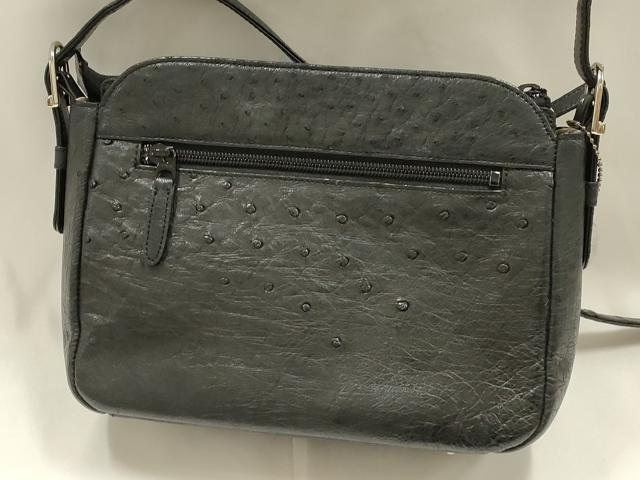 平和屋着物▼ファッション小物 ショルダーバッグ オーストリッチ JRAタグ付き 逸品 AABK5569ay