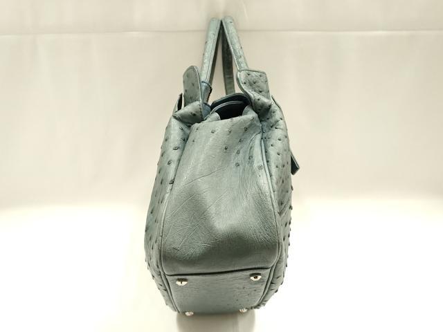 平和屋着物▼ファッション小物 ハンドバッグ オーストリッチ リボン JRAタグ付き 逸品 AABK5570ay
