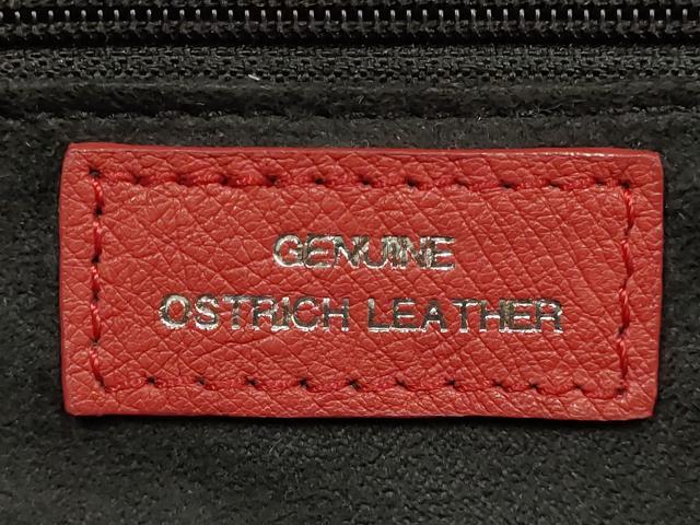 平和屋着物▼和装小物 和装バッグ ハンドバッグ ショルダーバッグ オーストリッチ 本革製品 逸品 AABK5572ay