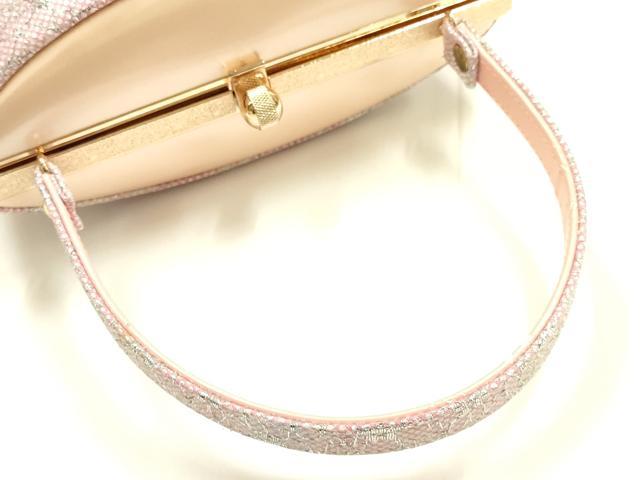 平和屋着物▼和装小物 和装バッグ ハンドバッグ 花柄 銀糸 金彩 逸品 AABK5579ay