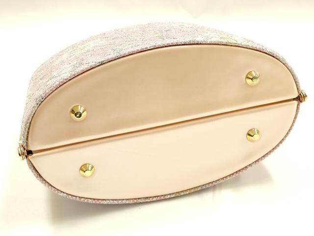 平和屋着物▼和装小物 和装バッグ ハンドバッグ 花柄 銀糸 金彩 逸品 AABK5579ay