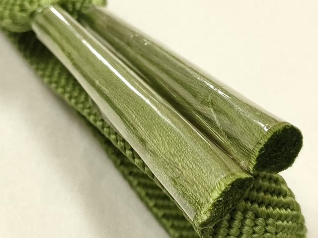 平和屋着物●和装小物 帯締め・帯揚げセット 笹浪組 草木染 正絹 逸品 未使用 AABK5595ay