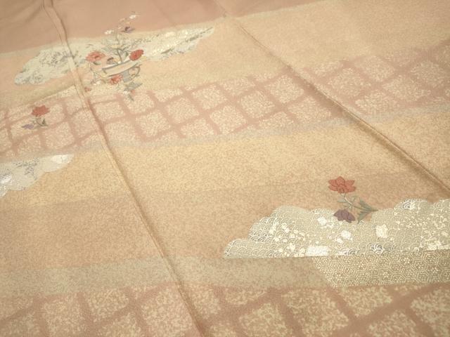 平和屋着物■訪問着 刺繍 飾花文 金銀彩 正絹 逸品 AABK5648sx