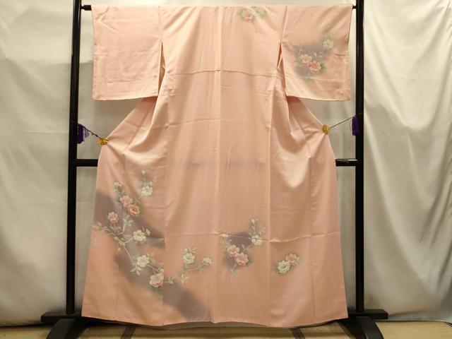 平和屋着物■訪問着 友禅 刺繍 枝花文 暈し染め 金糸 やまと誂製 正絹 逸品 AABK5649sx