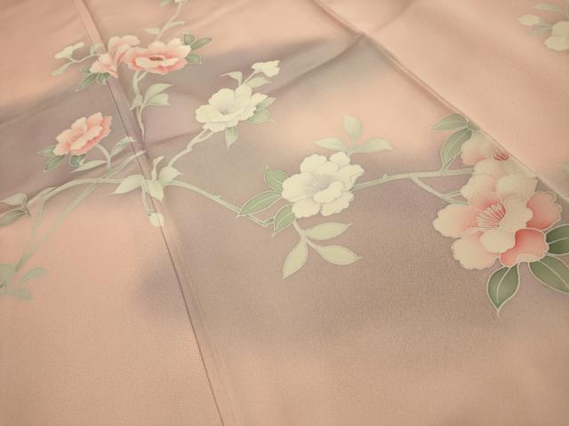 平和屋着物■訪問着 友禅 刺繍 枝花文 暈し染め 金糸 やまと誂製 正絹 逸品 AABK5649sx