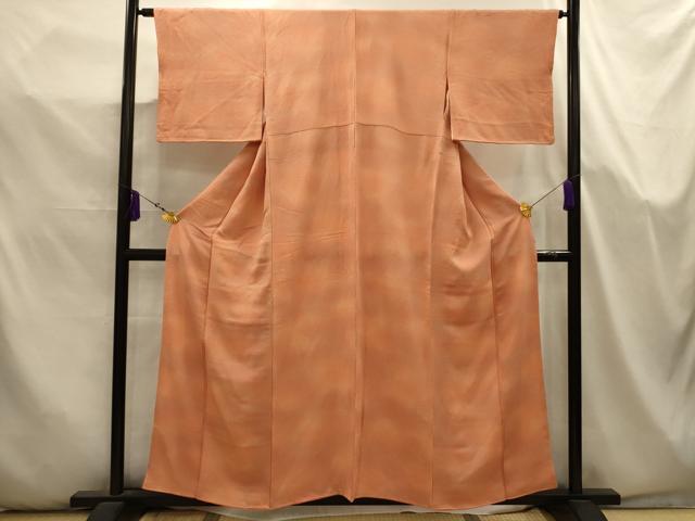 平和屋着物■上質な小紋 霞文 暈し染め 鬼しぼ縮緬 正絹 逸品 AABK5653sx