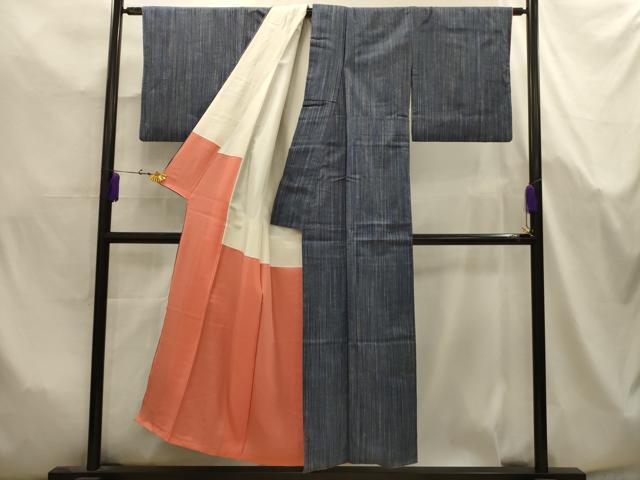 平和屋着物■上質な紬 間道 正絹 逸品 AABK5678sx