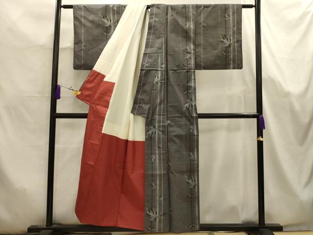 平和屋着物■本場大島紬 7マルキ 笹竹文 正絹 逸品 AABK5684sx