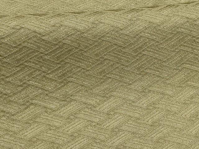 平和屋着物■上質な色無地 網代文様 鶸茶色 正絹 逸品 AABK5685sx