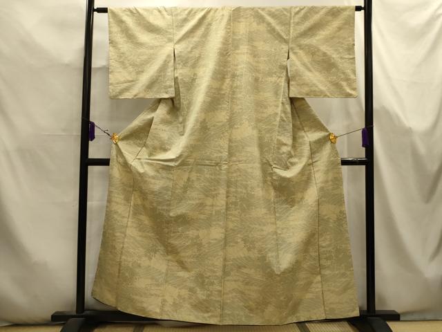 平和屋着物■上質な紬 流水花文 正絹 逸品 AABK5686sx