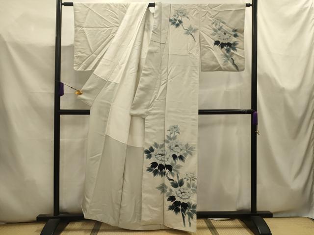 平和屋着物■訪問着 手描き 枝花文 正絹 逸品 AABK5695sx