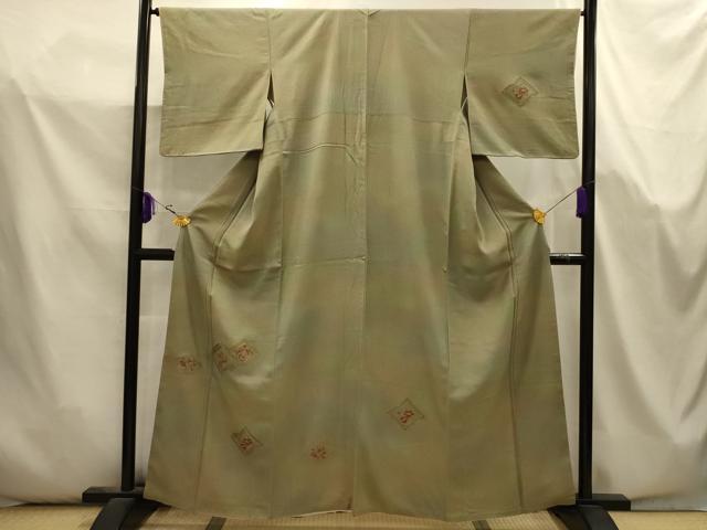 平和屋着物■中国三大刺繍 汕頭刺繍 スワトウ刺繍 訪問着 破れ色紙花文 暈し染め 正絹 逸品 AABK5700sx